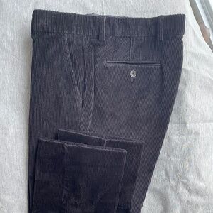 Men Corduroy Pants by BERTINI -BLACK -Size 34 NWOT